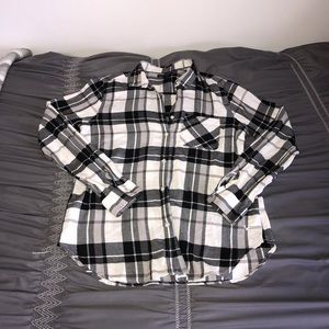 Black and White American Eagle Flannel